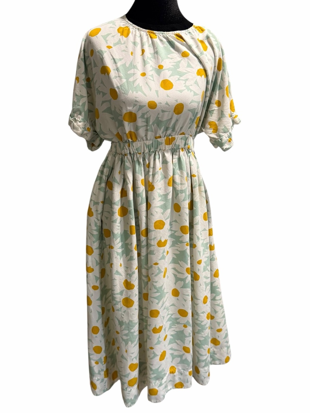 Madewell Daisy Floral Open Back Tie Midi Dress | 100% Viscose | Size Medium